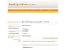 Tablet Screenshot of kursfilip.mikrowitryna.pl