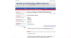 Desktop Screenshot of domek-przedszkolaka.mikrowitryna.pl