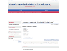 Tablet Screenshot of domek-przedszkolaka.mikrowitryna.pl