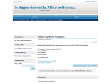 Tablet Screenshot of kolagen-inventia.mikrowitryna.pl