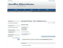 Tablet Screenshot of lawoffice.mikrowitryna.pl