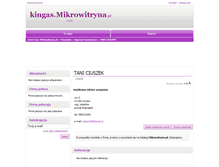 Tablet Screenshot of kingas.mikrowitryna.pl